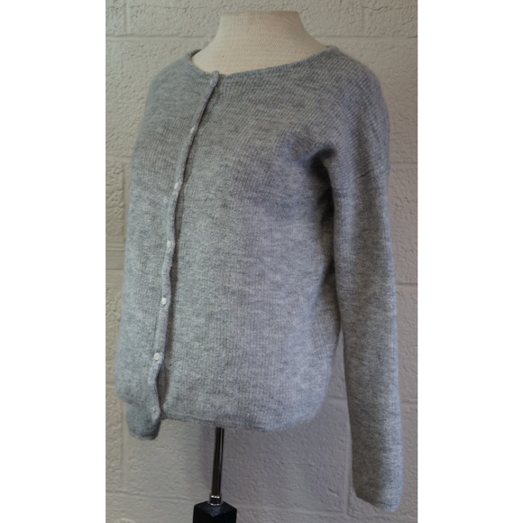 Sezane Gaspard Cardigan Gray Mohair Alpaca Blend Sweater Size XS - Picture 3 of 8